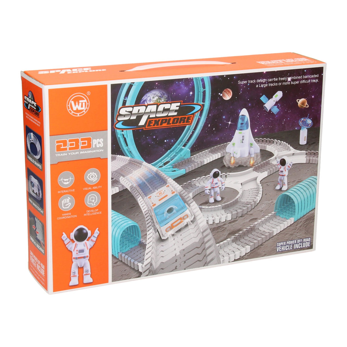 Ensemble de piste de course routière space explorer xl, 221 pièces.