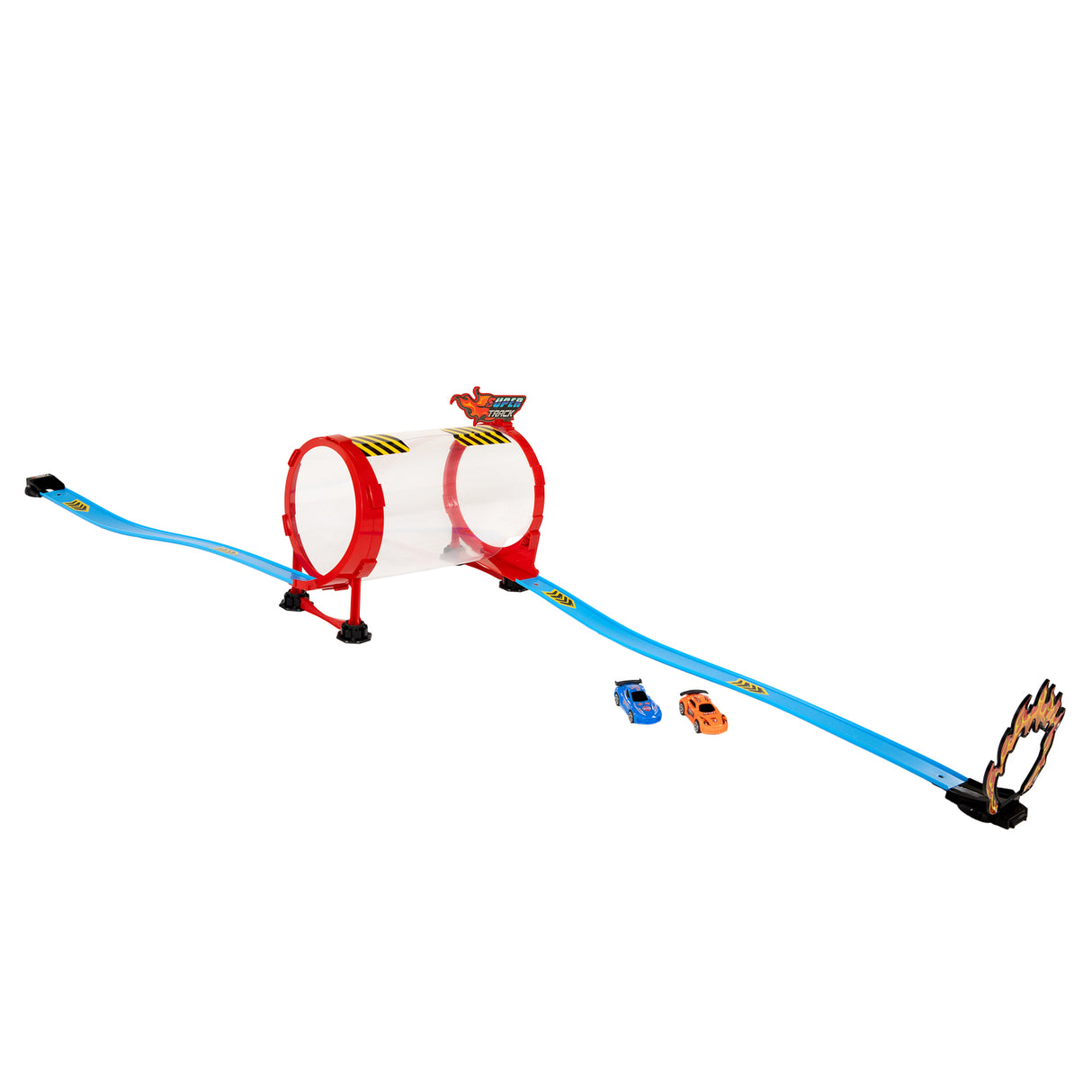 Jeu de pistes de course automobile, tube duel, 19 pièces.