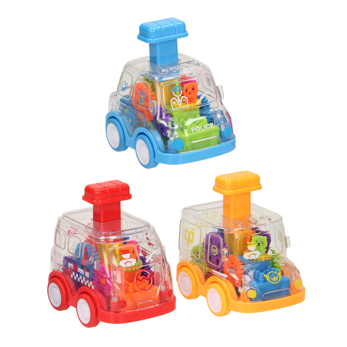 Abi presse et c'est parti, voiture à engrenages