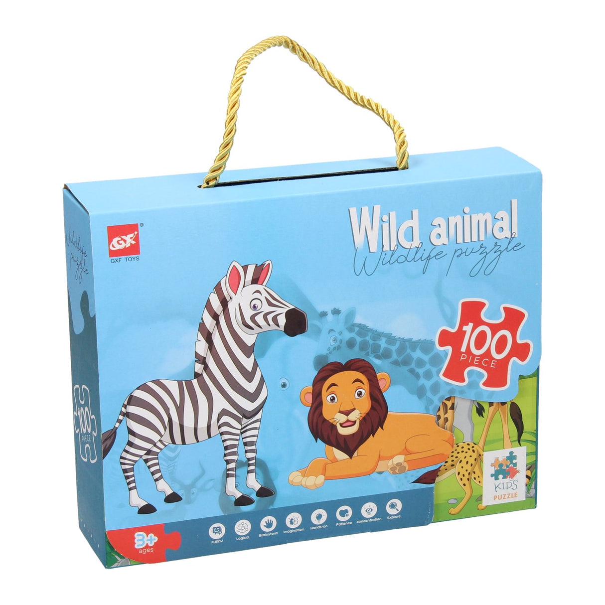 Puzzle animaux sauvages, 100 pcs.