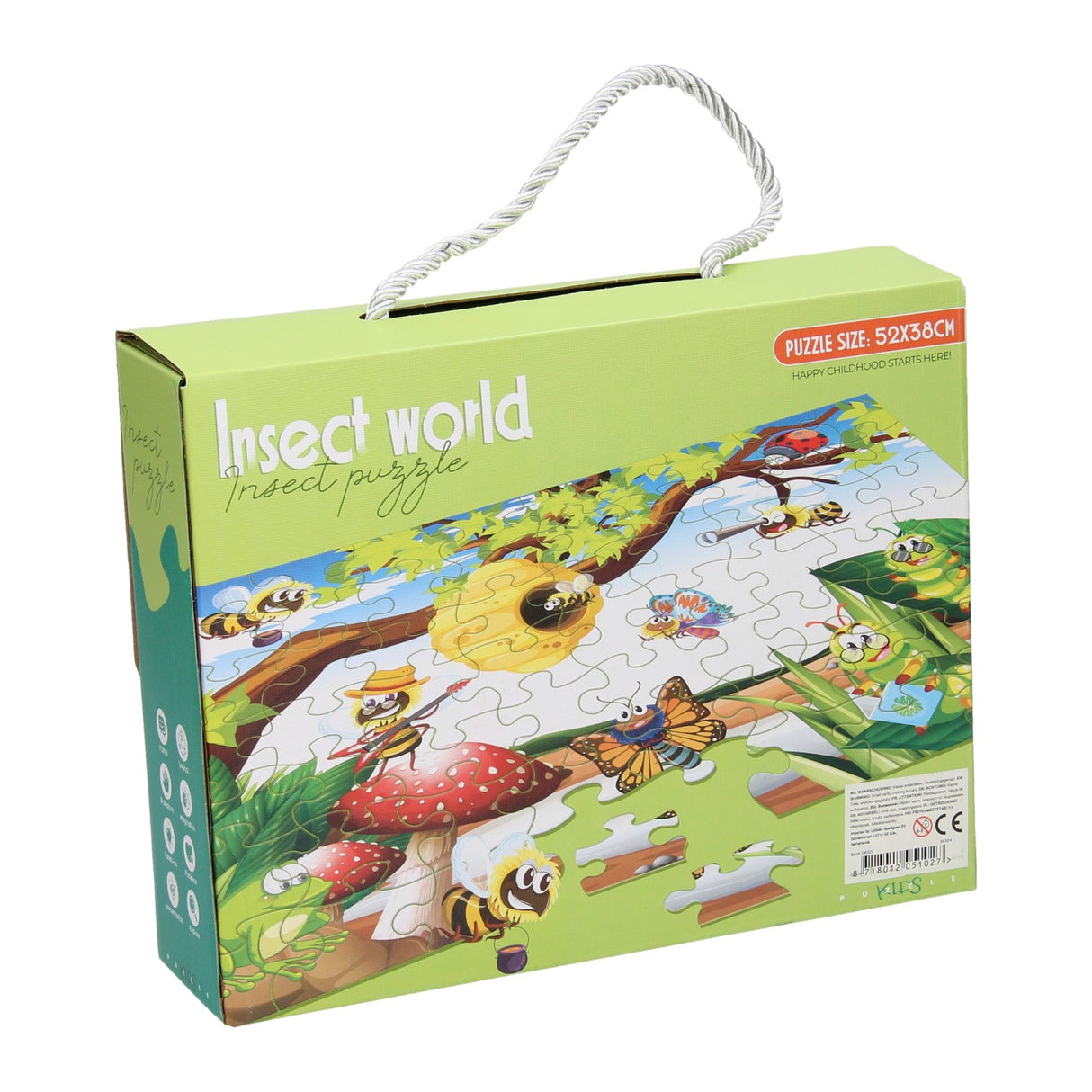 Puzzle monde des insectes, 63 pièces.