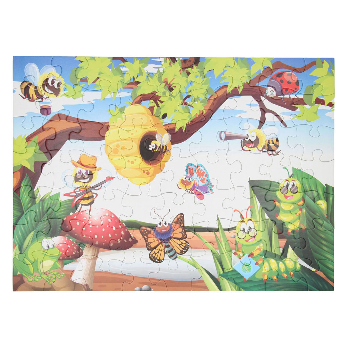 Puzzle monde des insectes, 63 pièces.