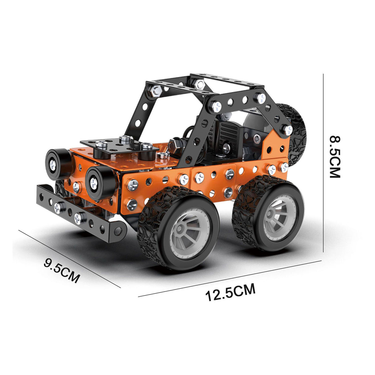 Lobbes Toys BV Kit de construction en métal Buggy de terrain, 164 pièces.