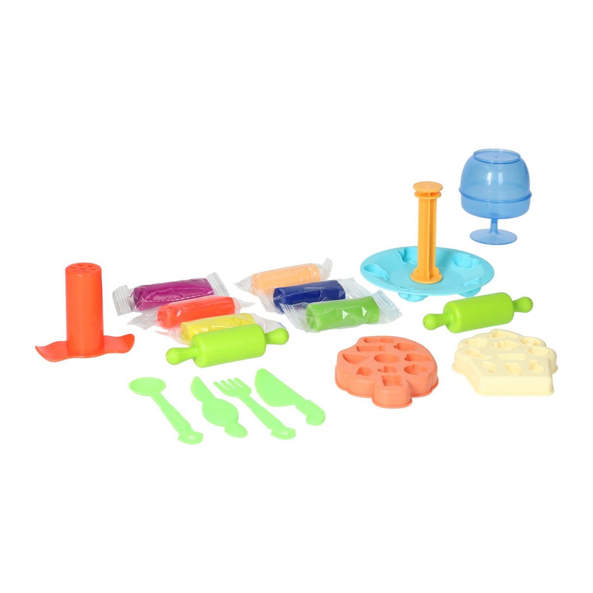 Ensemble d'argile fruits et légumes - 6 couleurs d'argile - 18pcs.