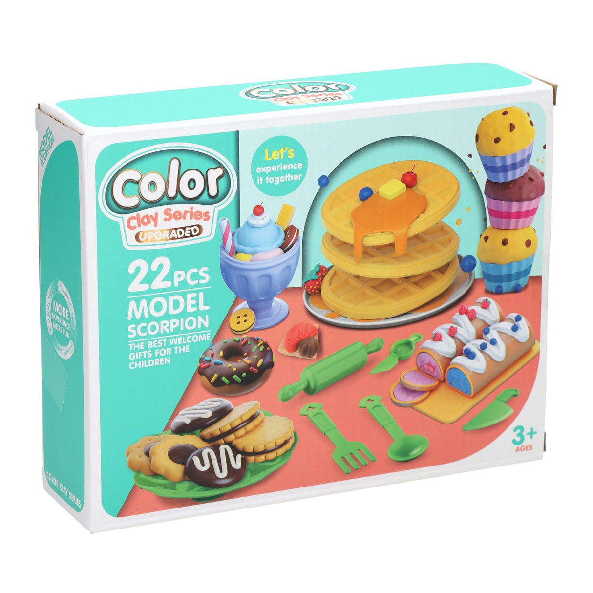 Set d'argile à pâtisserie - 6 couleurs d'argile - 22 pcs.