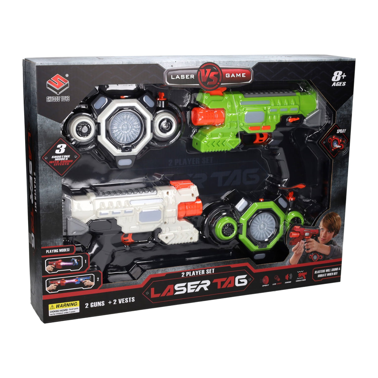 Laser game pour 2 joueurs - 4 parties.