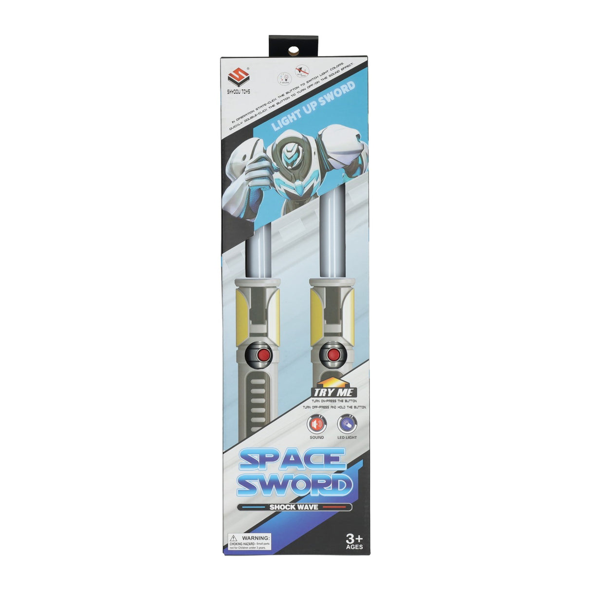 Épée spatiale avec lumière et son - 2 pcs.