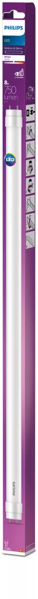 Philips led tl buis t8 - 8 w - g13 - warmwit licht - 600 mm
