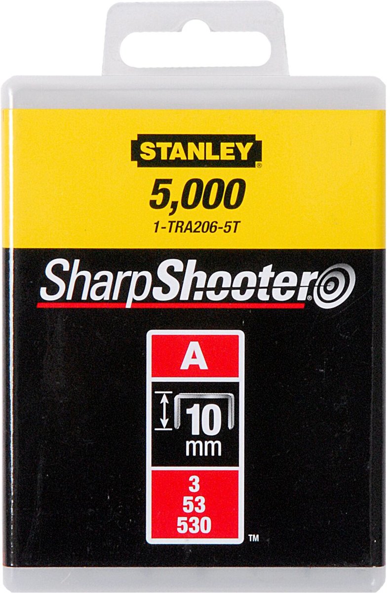 Agrafes pour outils à main Stanley 10 mm type a - 5000 pièces - 1-tra206-5t