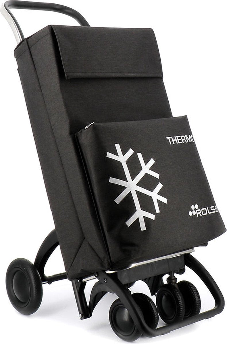 Rolser Chariot de courses thermo tweed avec roues avant rotatives - 4.2 tour - noir