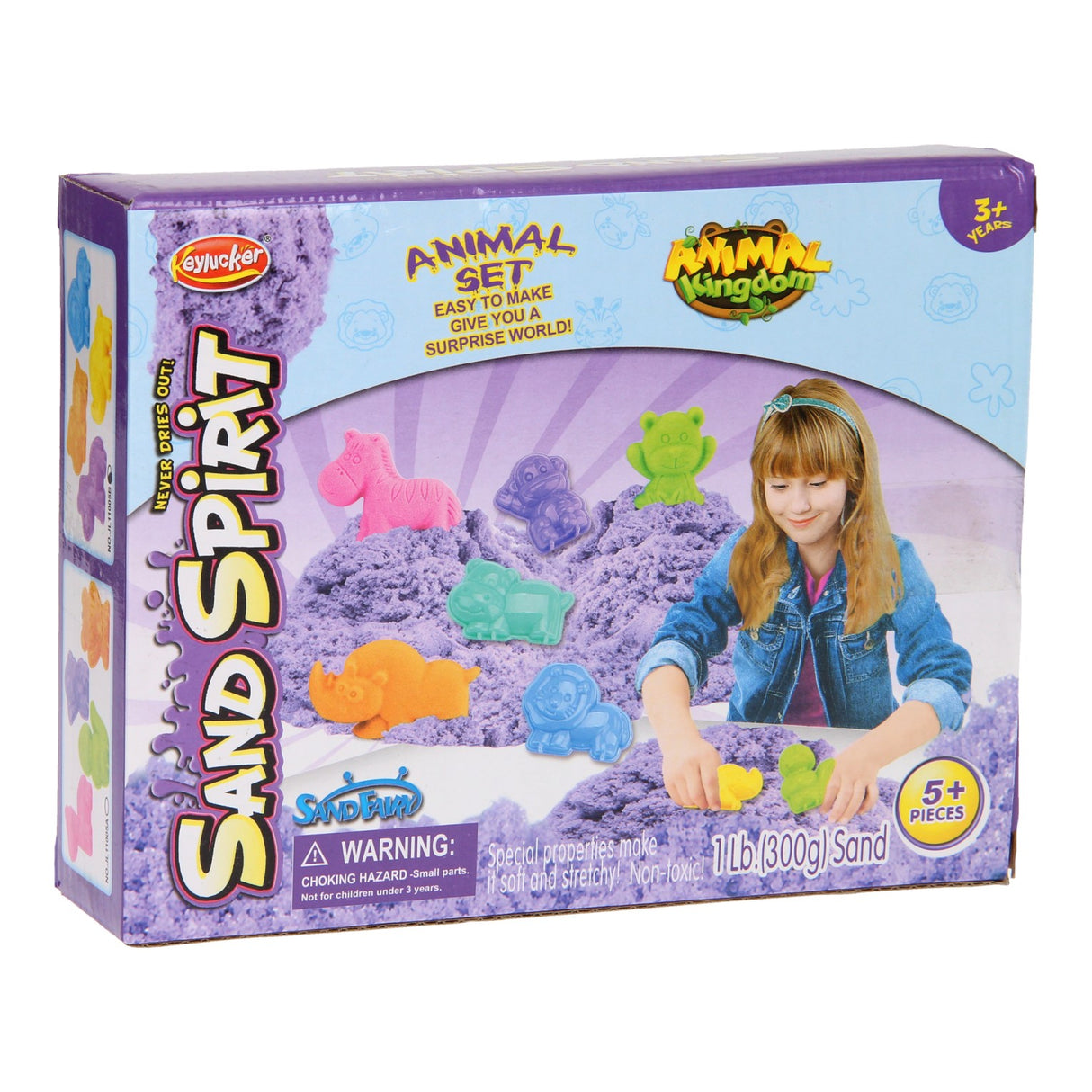 Jouer au sable avec 4 animaux