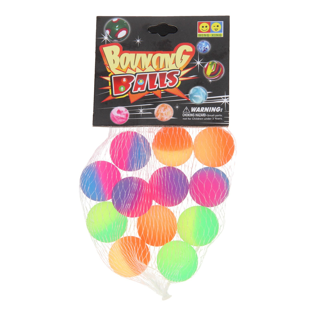 Petites balles rebondissantes, 12 pcs.
