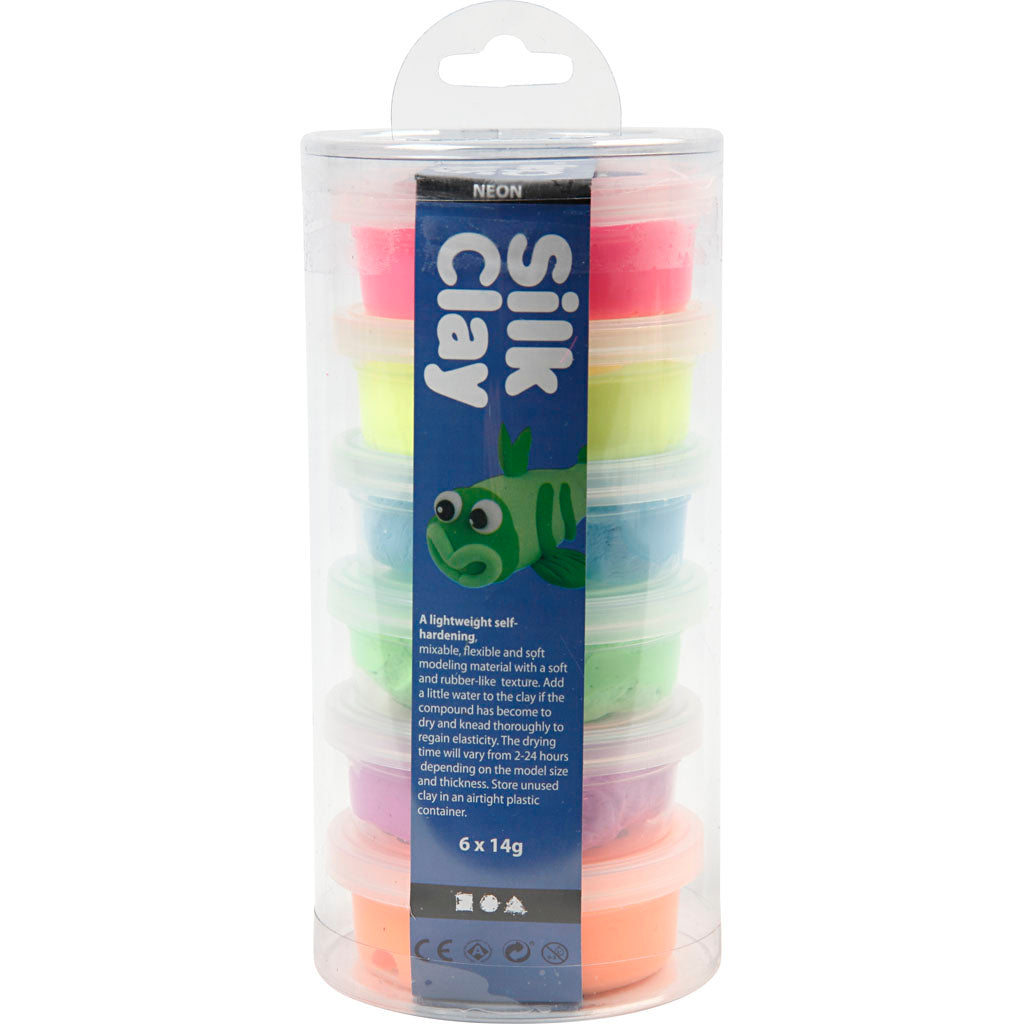 Argile de soie https: www.cchobby.nl soie-argile-neon-colours-6x14-gr-1-doos