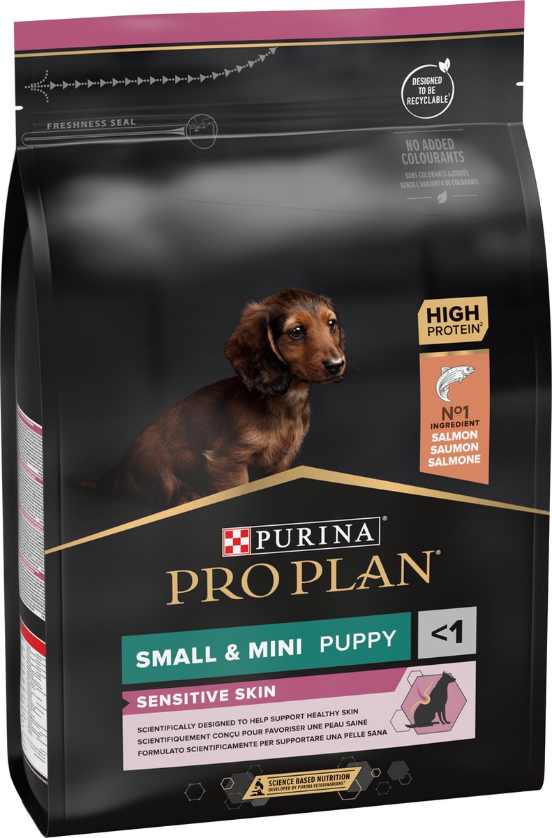 Pro plan chien chiot petite mini race peau sensible - nourriture pour chien - saumon 3 kg
