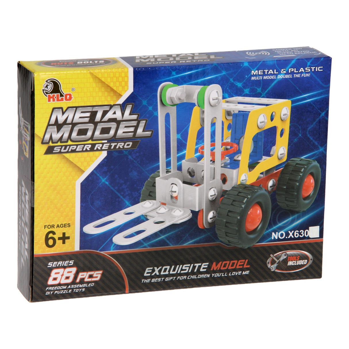 Jeu de construction en métal - chariot élévateur, 88 pcs.