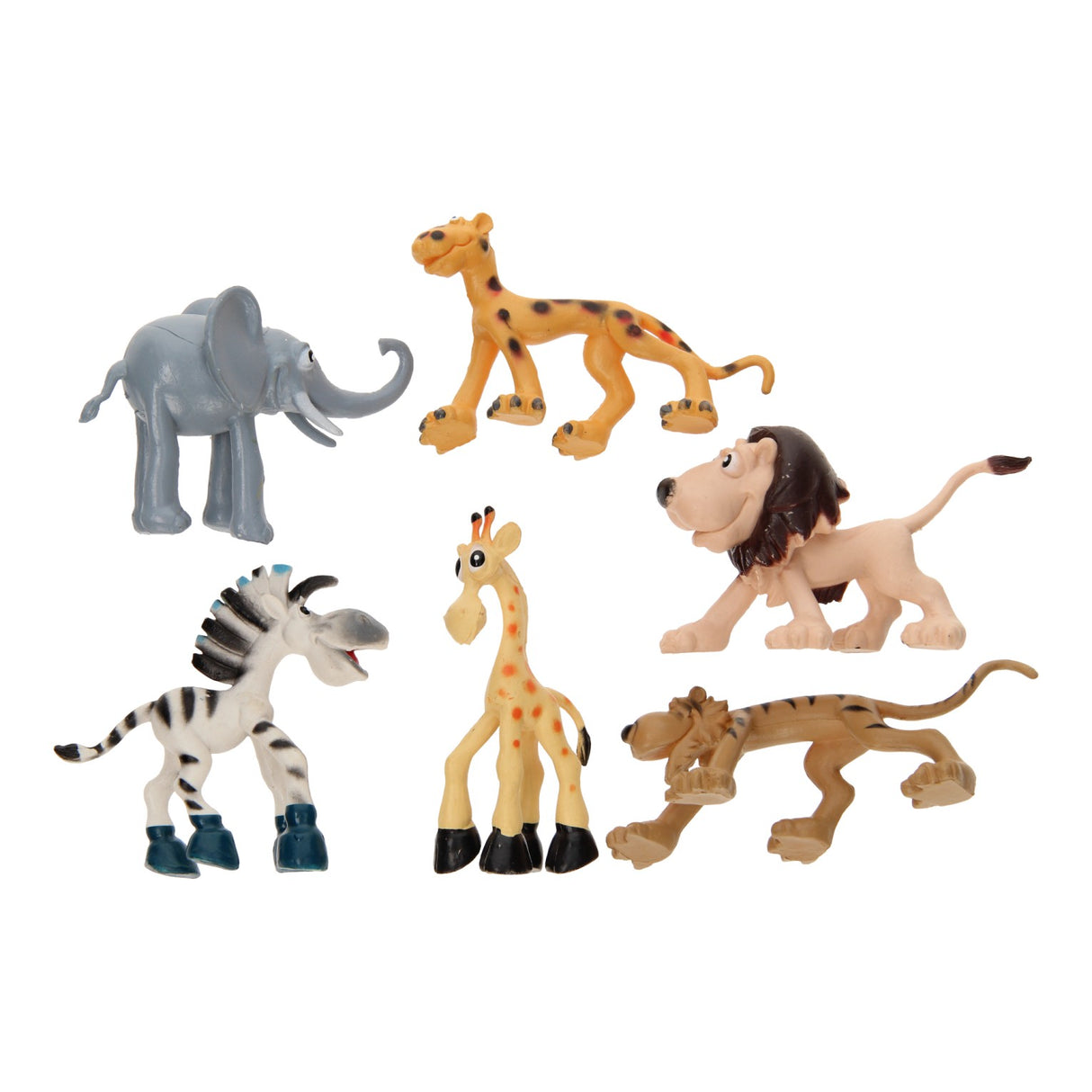 Ensemble de jeu d'animaux sauvages espiègles, 6 pièces.