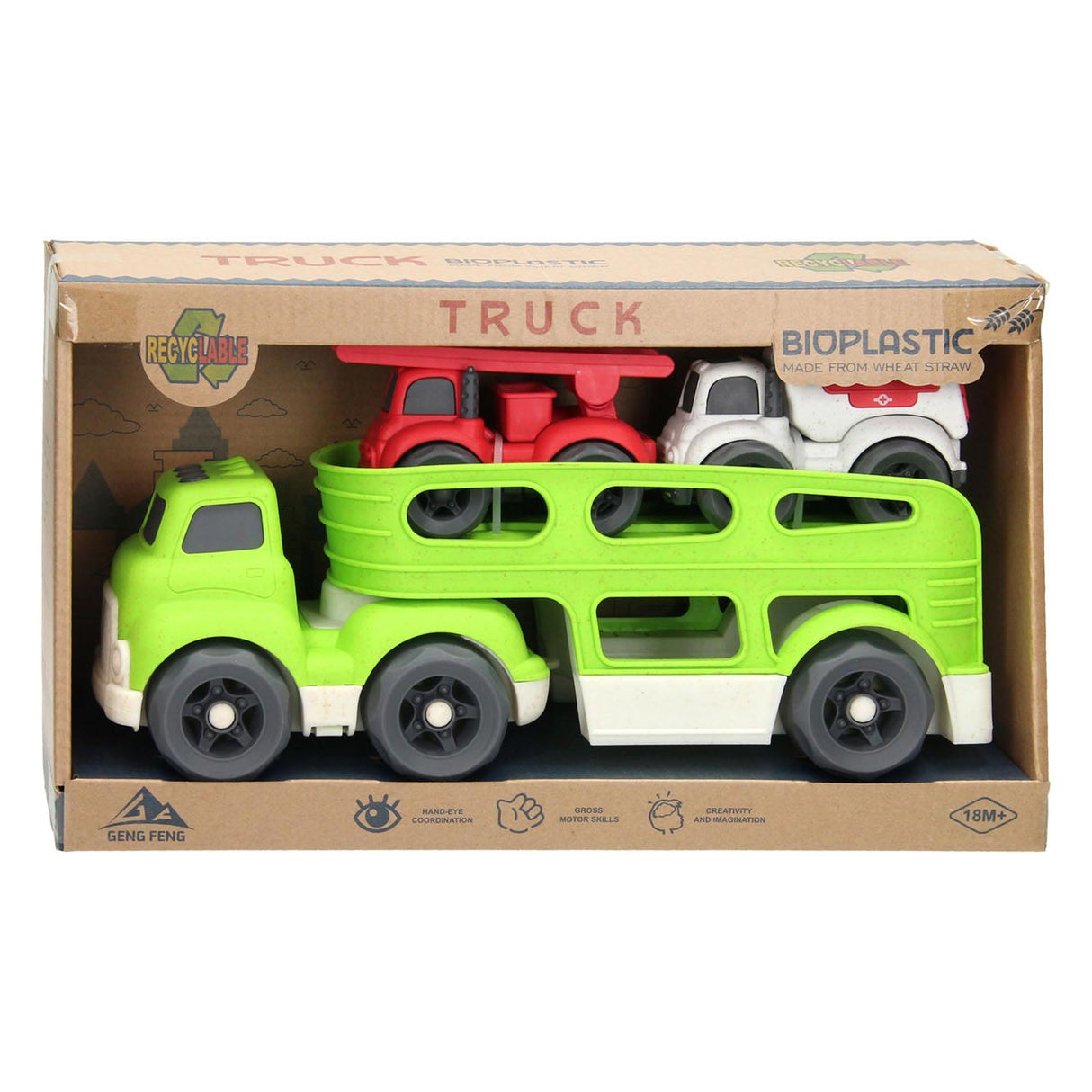 Recyclage du transporteur de voitures - vert