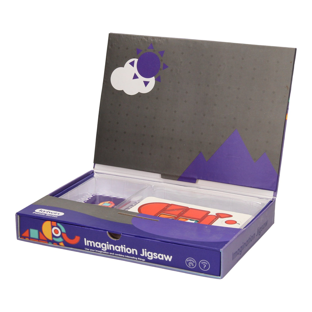 jeu de formes magnétiques avec cartes, 140 pcs.