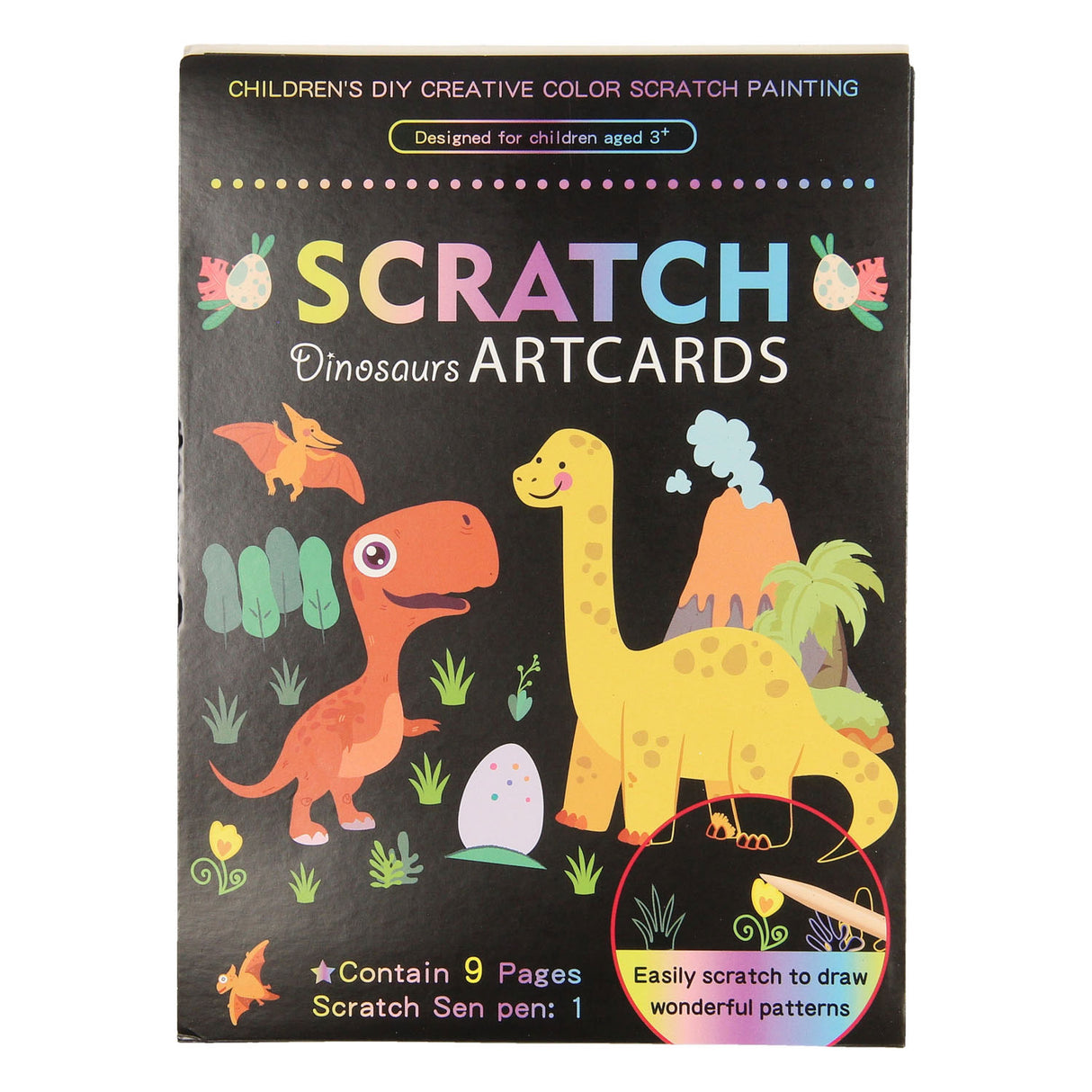 Cartes à gratter dinosaures