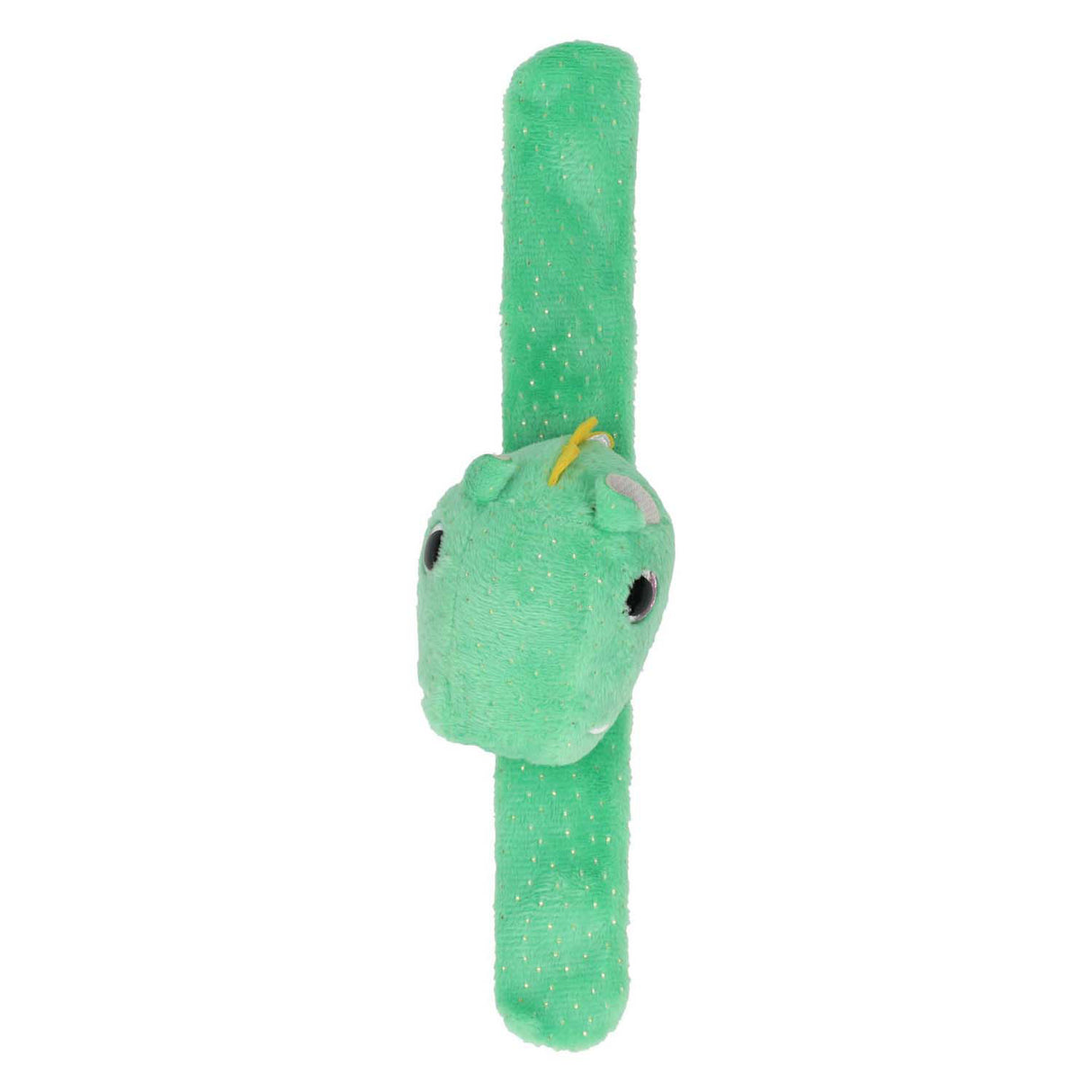 Bracelet claque en peluche dinosaure