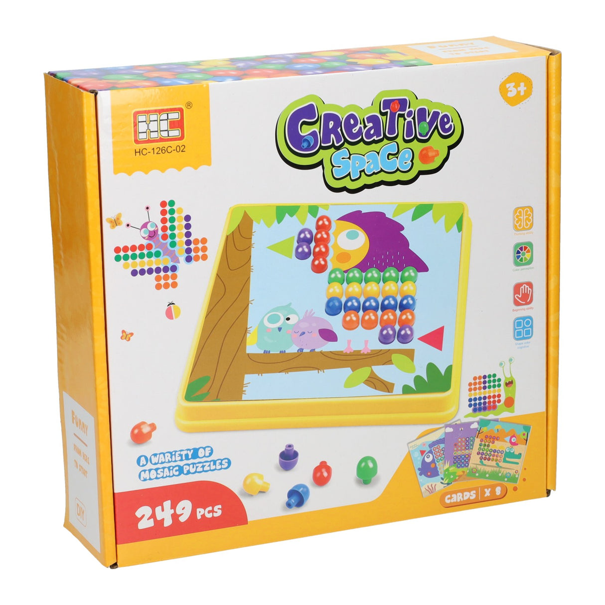 Insert mosaïque jaune, 249 pcs. (8 cartes)