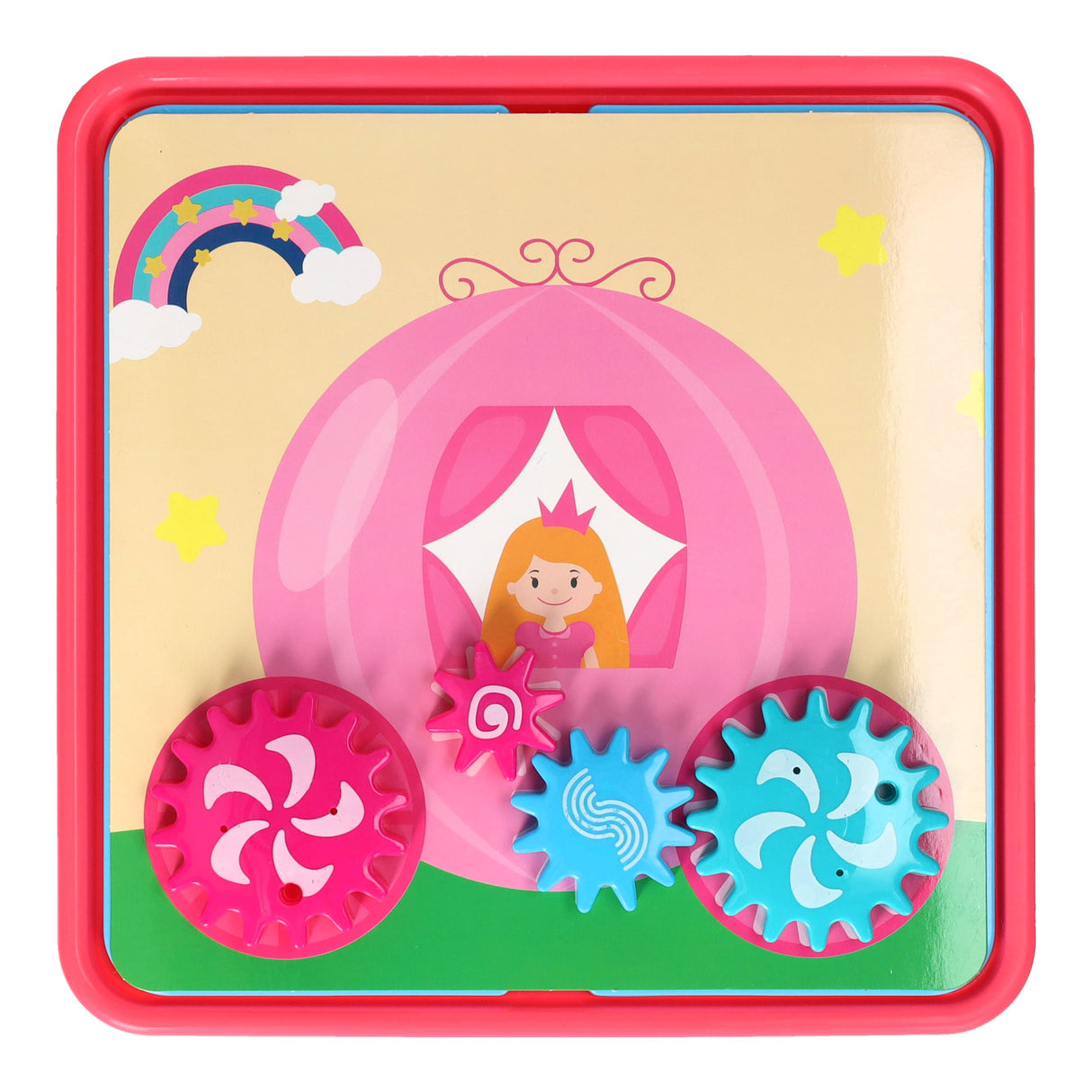 Lobbes Toys BV Gear Set Jouets éducatifs Rose 20 pièces colorées créatives.
