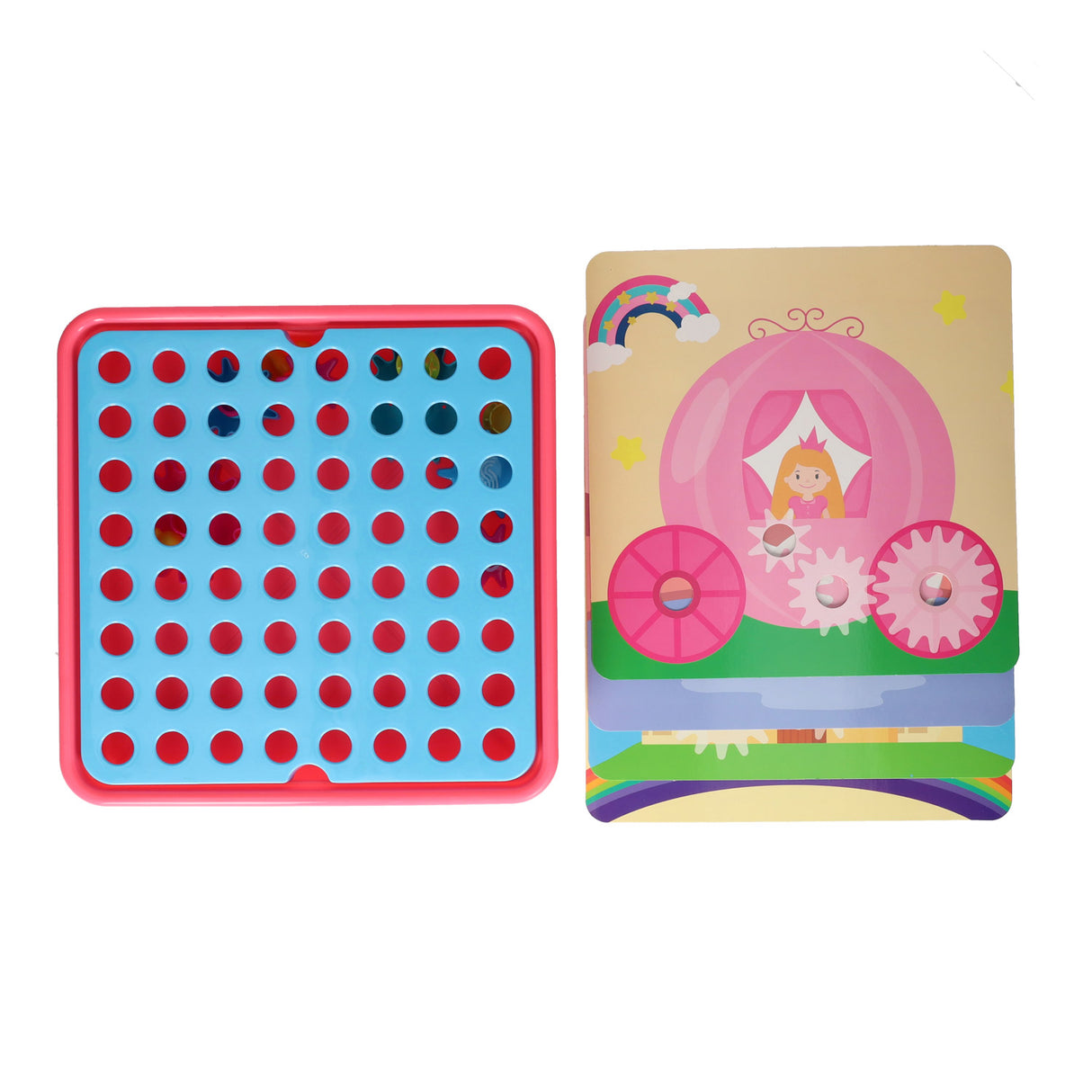 Lobbes Toys BV Gear Set Jouets éducatifs Rose 20 pièces colorées créatives.