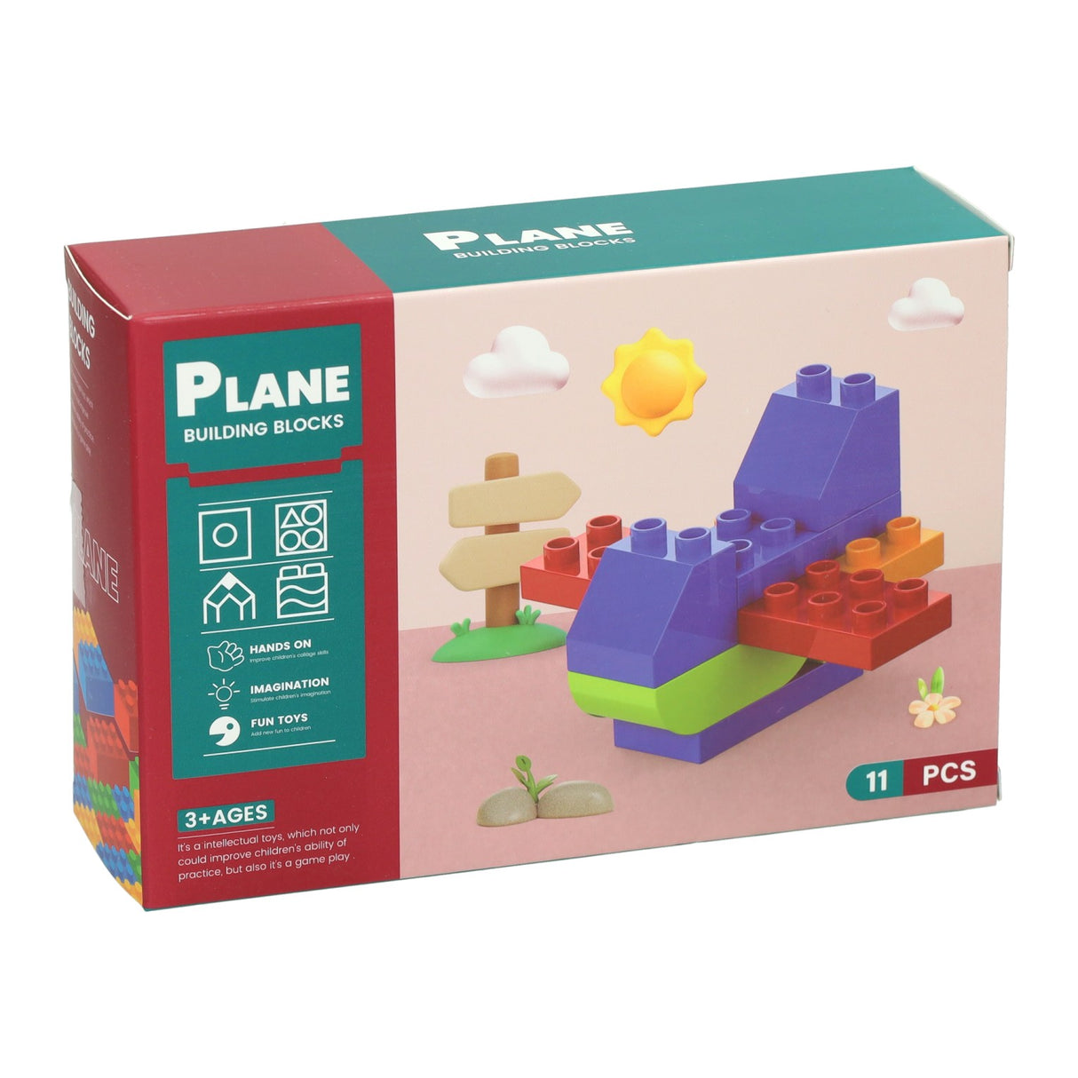 Jeu de construction petits blocs - 12 pcs.