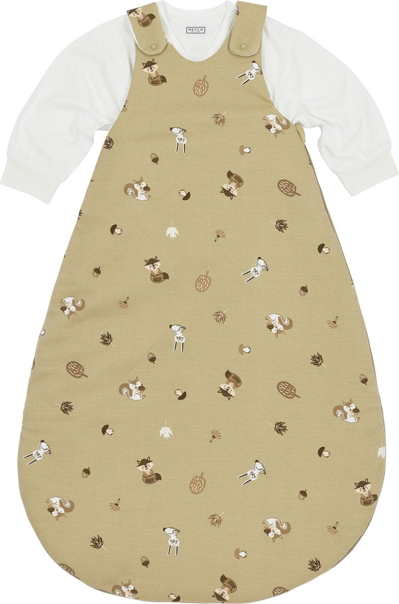 Meyco bébé animaux de la forêt gigoteuse ronde deux pièces - sable - 50 56 - 2,5 tog
