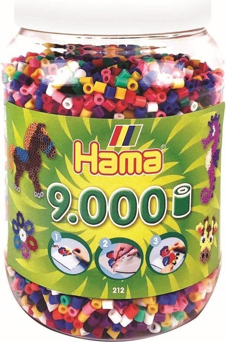 Hama perles à repasser tonne avec 9000 pièces primaires | 2 pièces