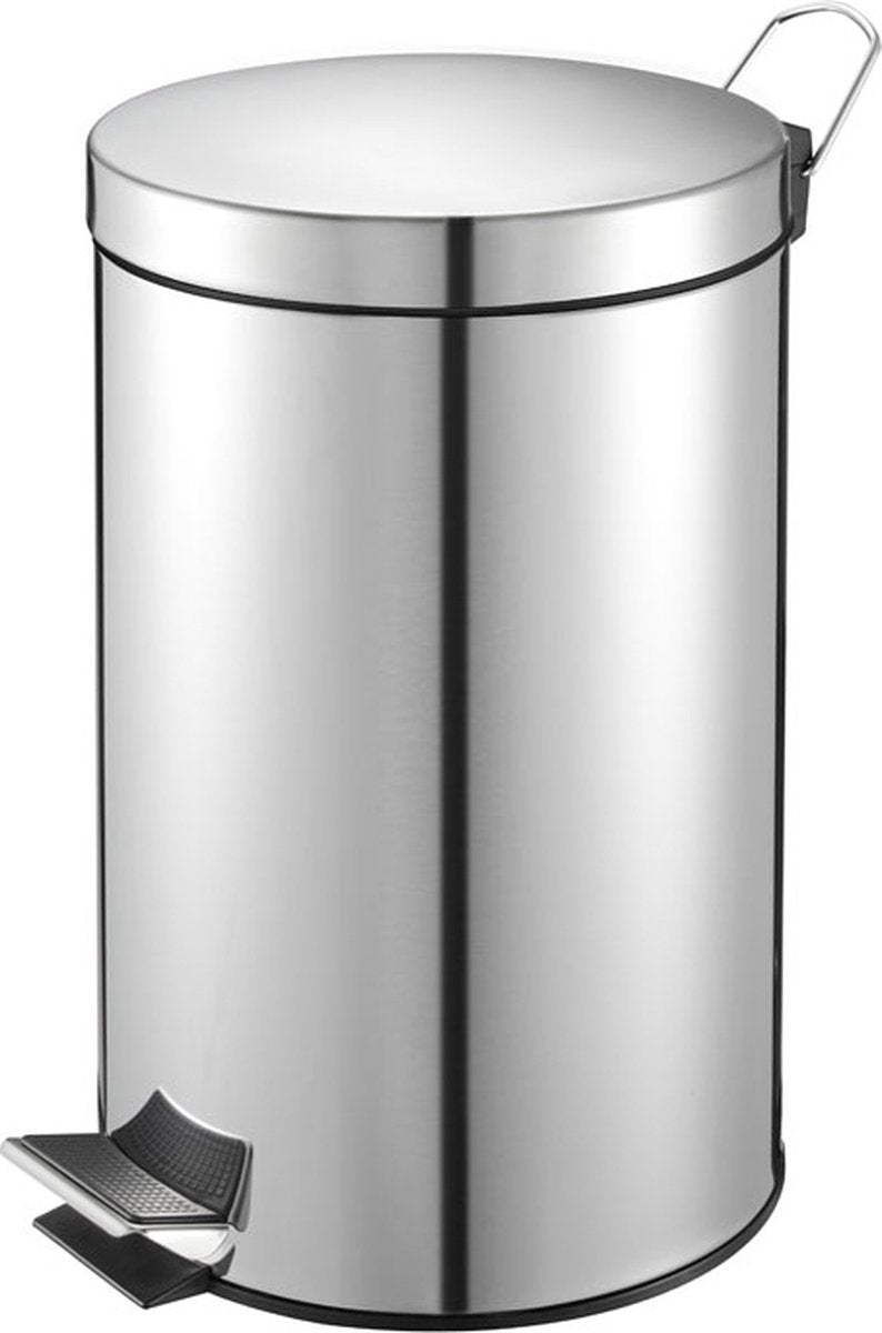 Partie en V - poubelle à pédale 3 litres - acier inoxydable - acier inoxydable - poubelle