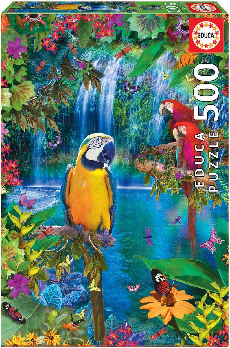 Educa - puzzle - 500 pièces - perroquets sous les tropiques