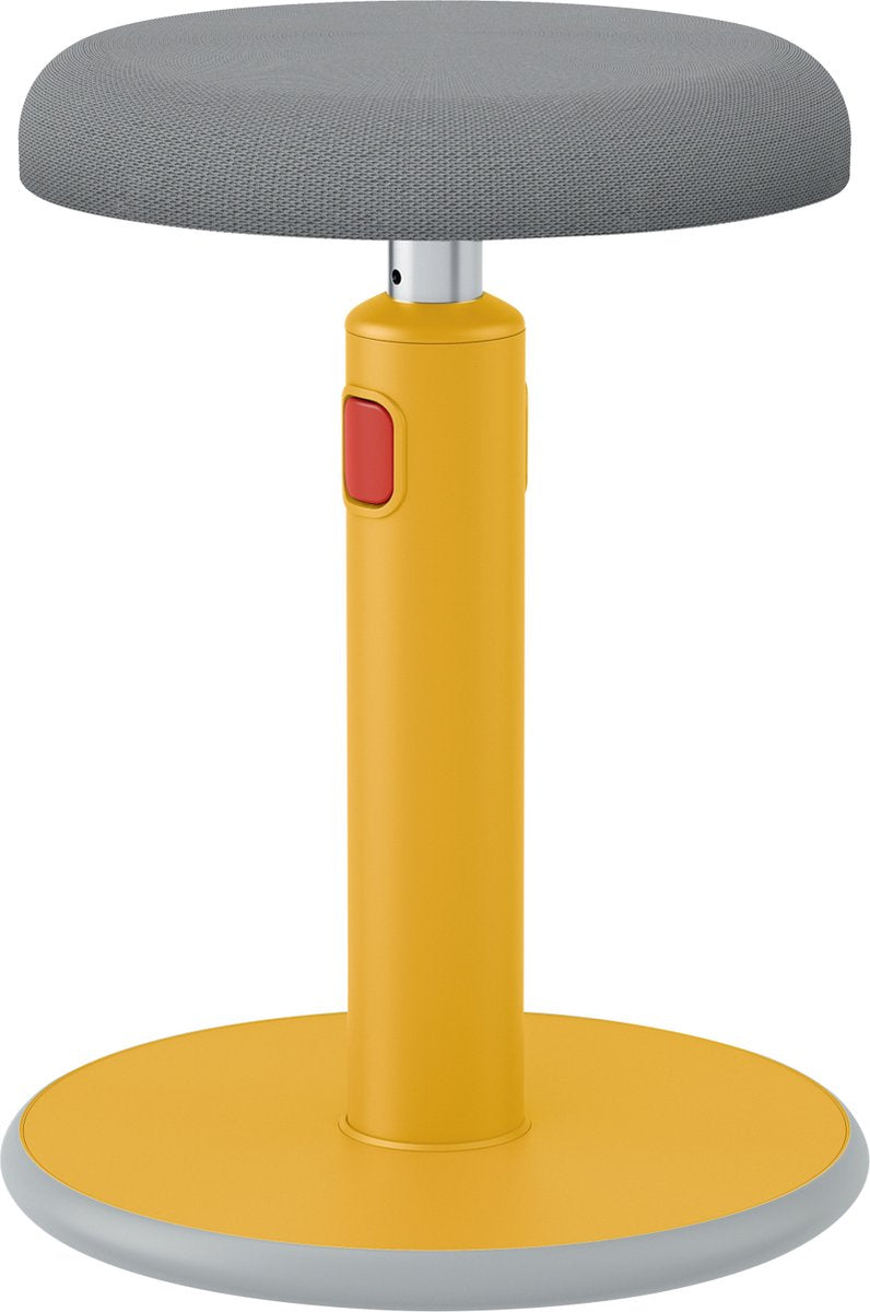 Tabouret assis-debout ergonomique actif Leitz ergo cosy - idéal pour le bureau à domicile - jaune chaud