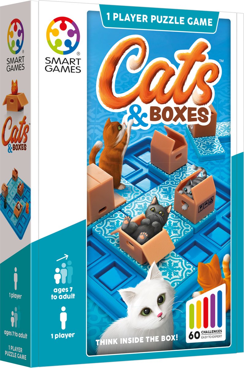 Jeux intelligents jeux intelligents chats et boîtes - jeu de réflexion | 2 pièces