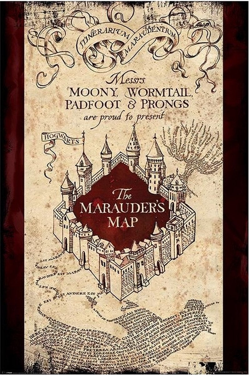 Affiche carte Harry Potter les maraudeurs 61x91,5cm