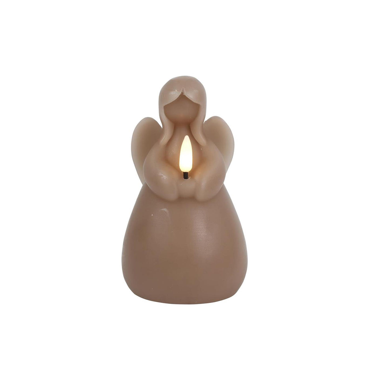 Countryfield Bougie LED ange l taupe 8,5x8,5x14,5cm