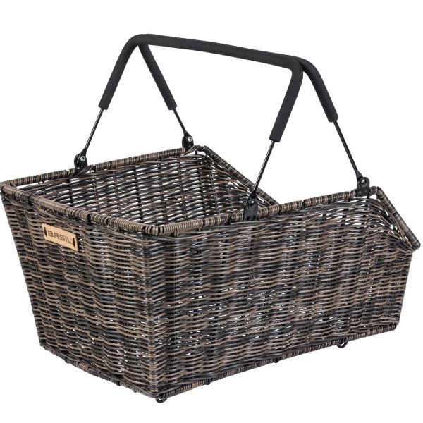 Panier basilic cento aspect rotin marron (mik)