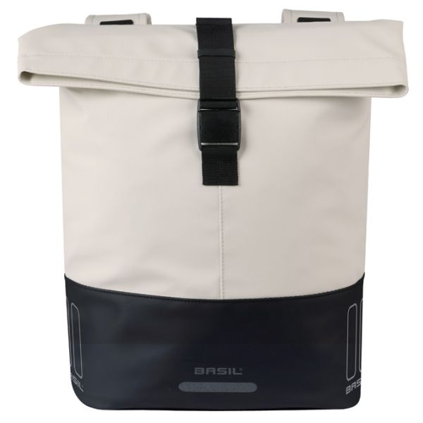 Sacoche de vélo double Basil Cove 28-32l 14 x 29 x 36 cm - blanc noir