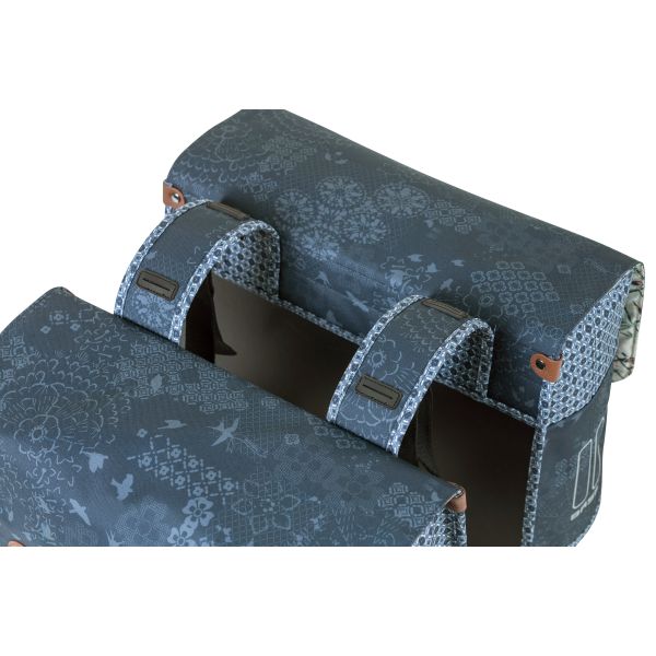 Basil Boheme Double Bicycle Bag - Bleu
