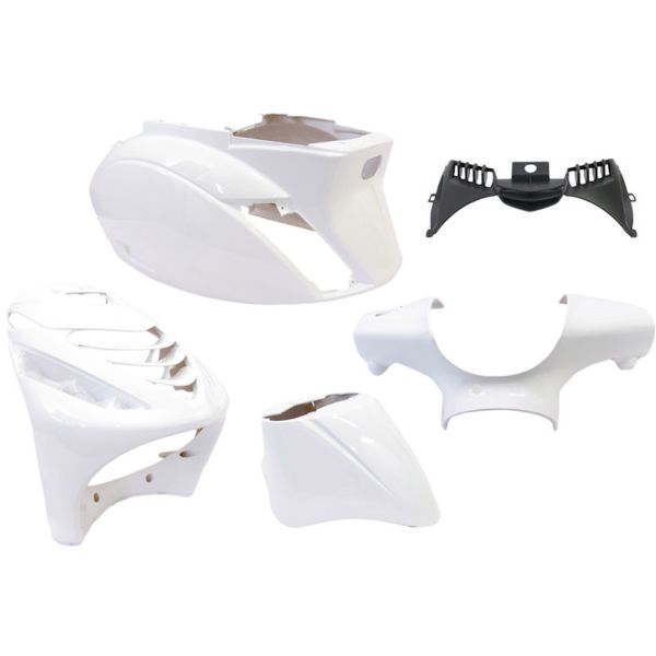 Edge Storge 5 pièces pour Piaggio Zip-Sp de l'année 2000-blanc brillant