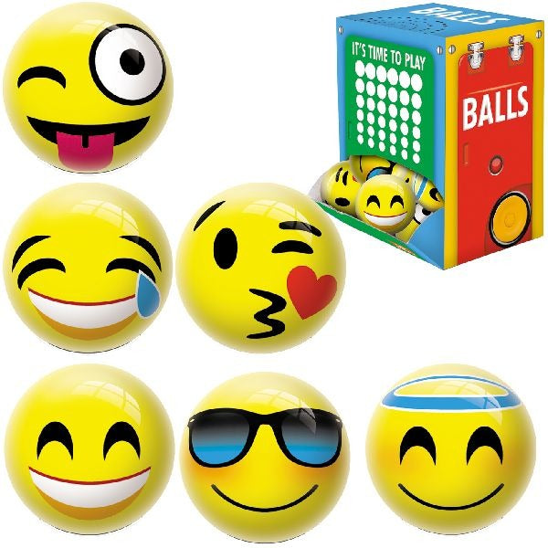 Boule déco emoticon basique 6cm différentes couleurs