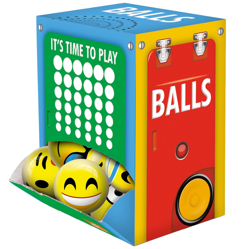 Boule déco emoticon basique 6cm différentes couleurs