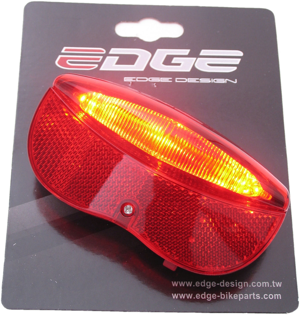 Feu arrière Edge Carrier City Luxury - 3 LED avec piles - 80mm