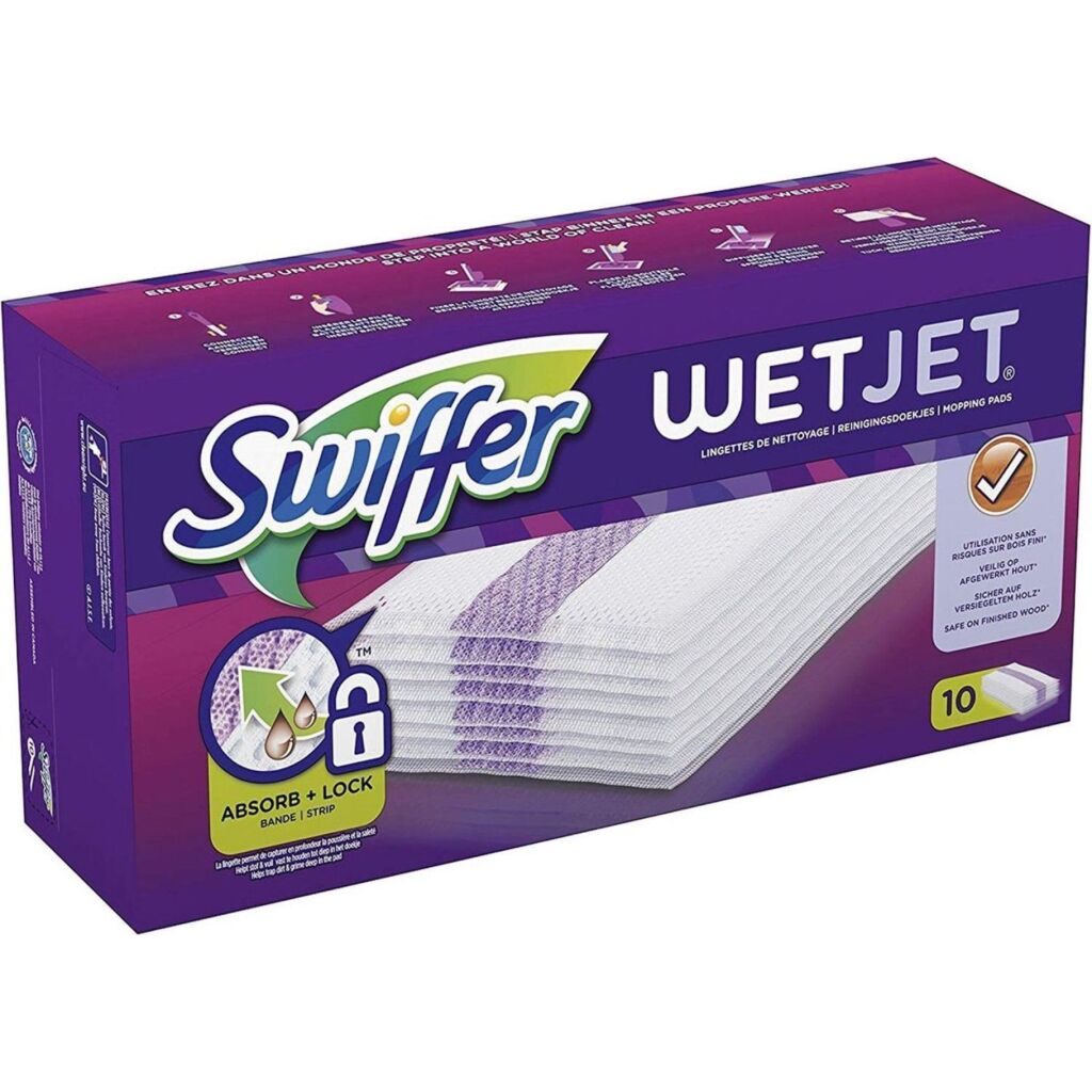 Swiffer Lingettes nettoyantes Swiffer Wetjet 10 pièces