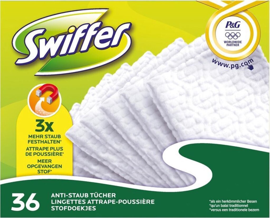 Swiffer lingettes 36 recharges aux délicieux citron vert et orange
