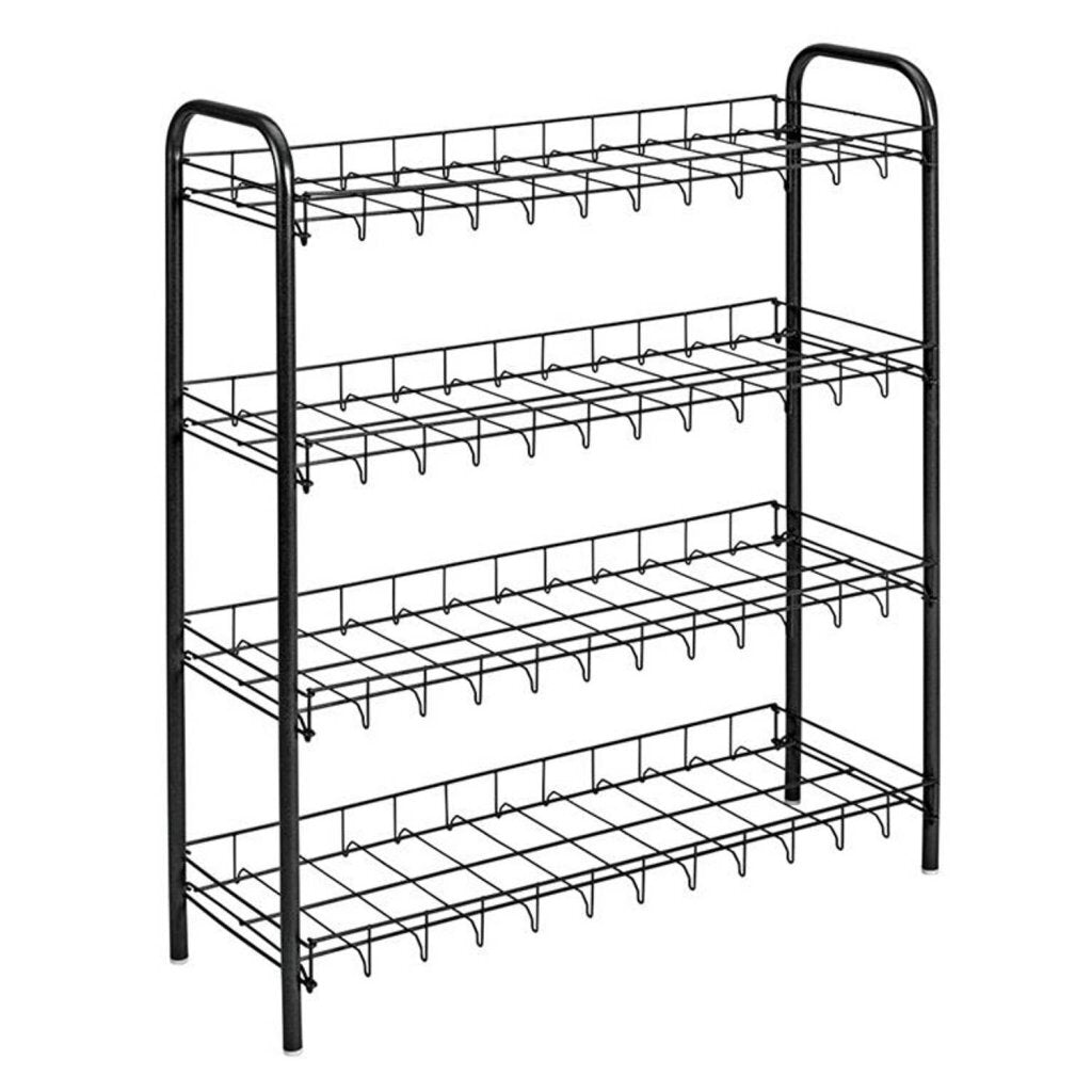 Rack à chaussures Metaltex 4 racks 64x23x80,5 cm noir