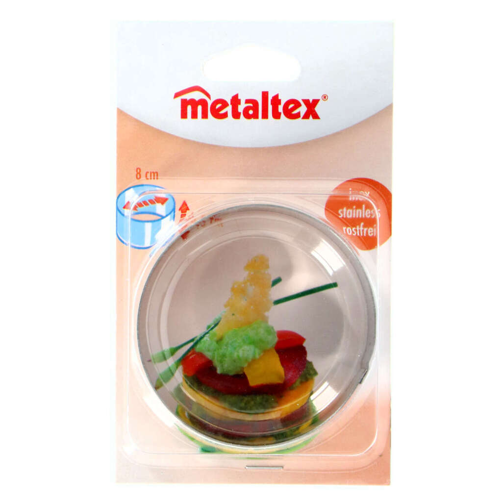 Cercle de cuisson Metaltex 8x4,5 cm en acier inoxydable
