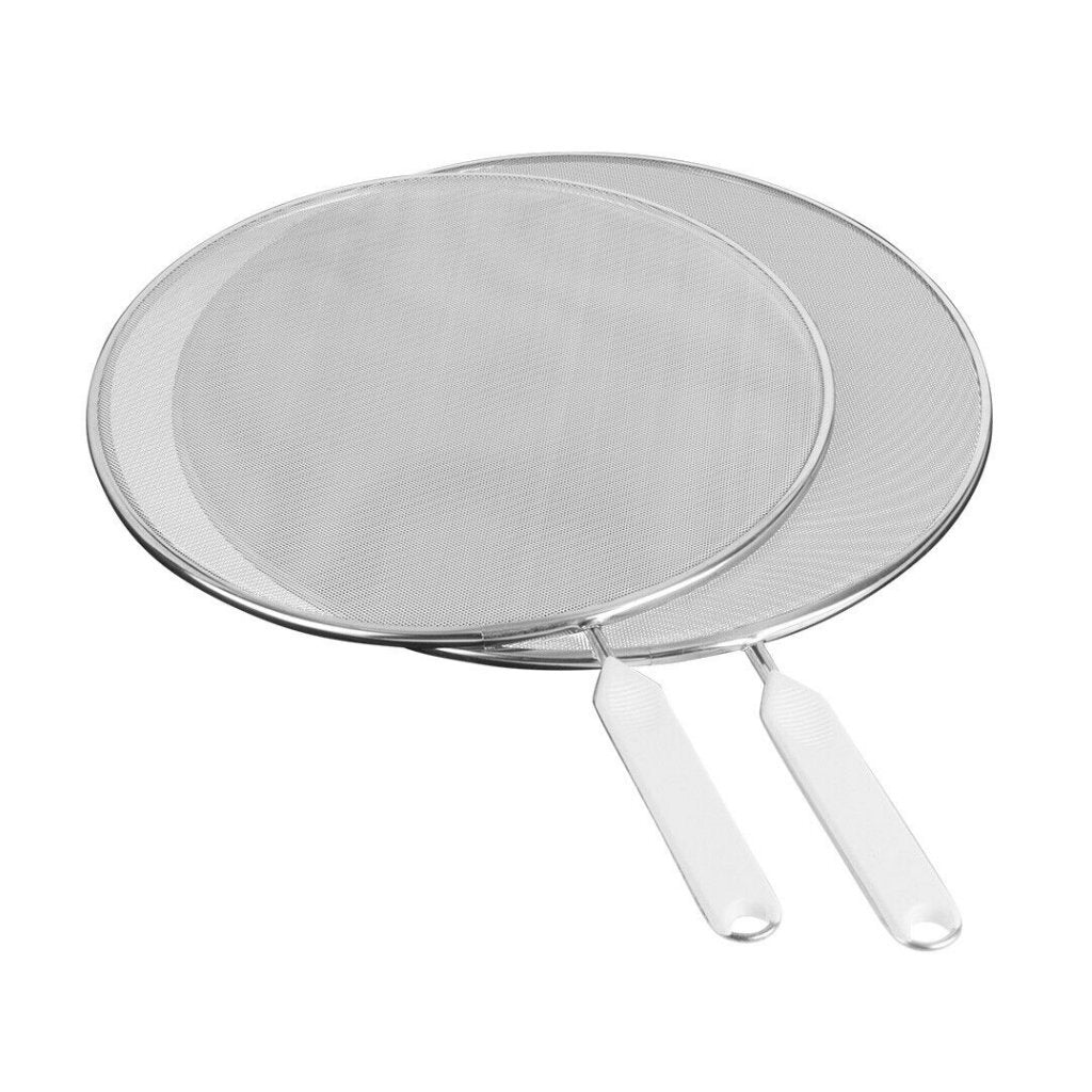 Écran anti-éclaboussures Metaltex 26 + 29 cm poignée inox blanc