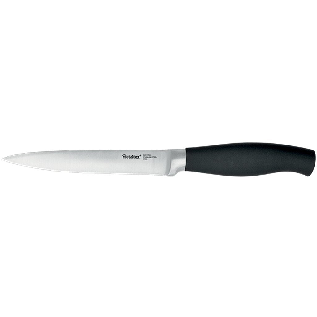 Metaltex couteau de cuisine confort 23 cm acier inoxydable noir