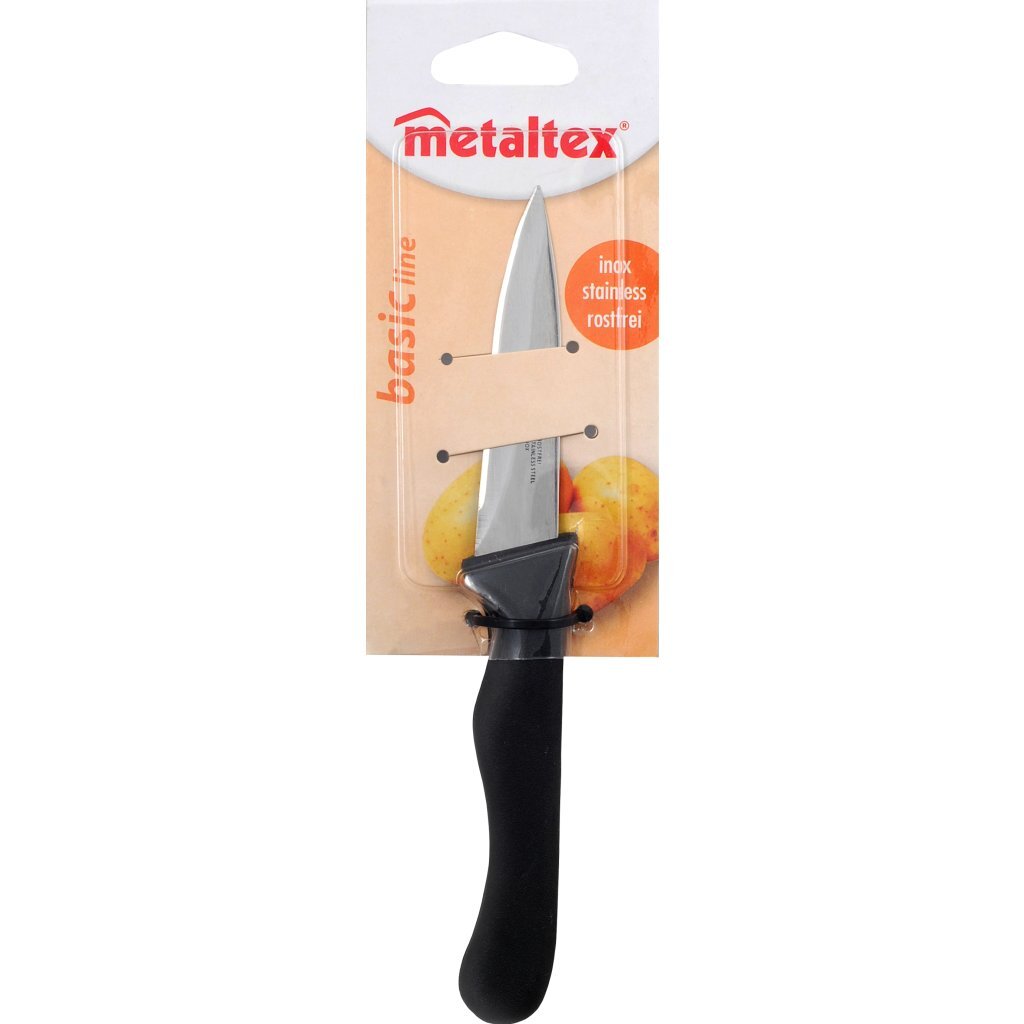 Metaltex basic line couteau de cuisine 21,5 cm acier inoxydable noir